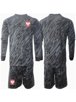 Billige Polen Keeper Bortedraktsett Barn EM 2024 Langermet (+ Korte bukser)